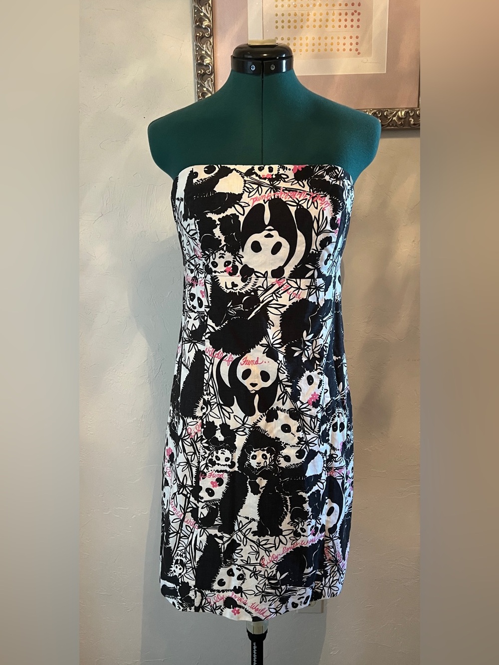 Lilly Pulitzer Pandamonium Bowen Strapless Dress size 8
